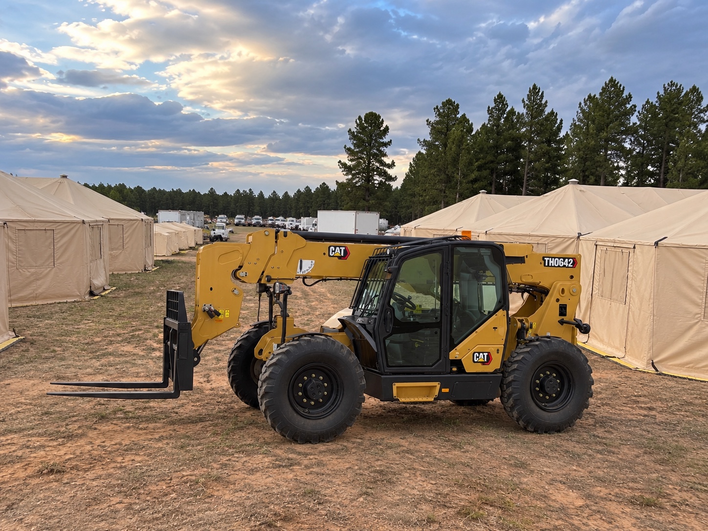 CAT telehandler forklift for moving equipment and supplies